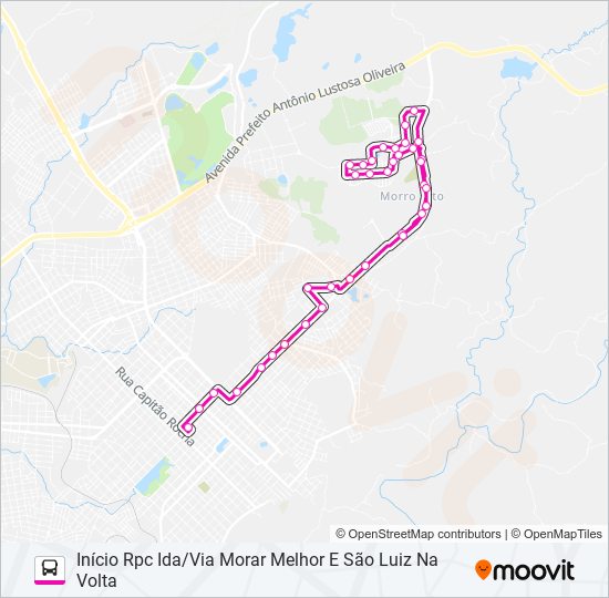 Mapa da linha 036 RESIDENCIAL 2000 de ônibus