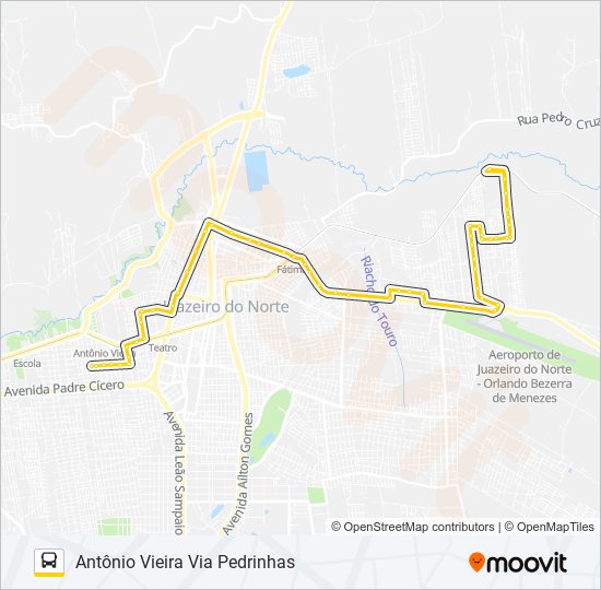 Mapa da linha 06 ANTÔNIO VIEIRA / AEROPORTO de ônibus