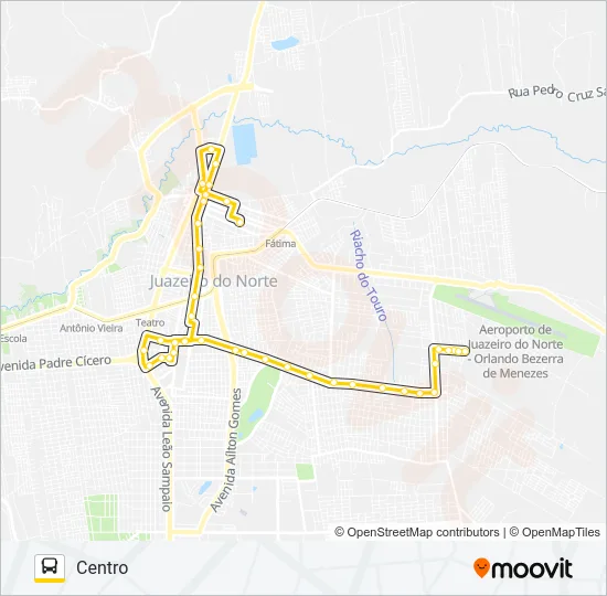 01 CENTRO / NOVO JUAZEIRO VIA CONJUNTO BERTOLÂNDIA Bus Line Map