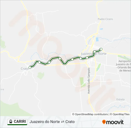 CARIRI Light Rail Line Map