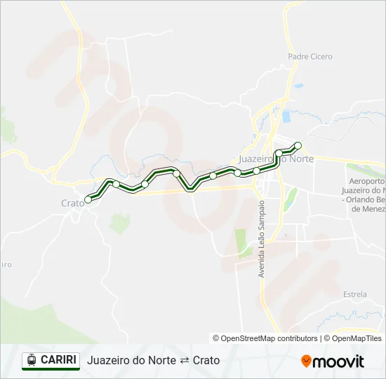 CARIRI Light Rail Line Map