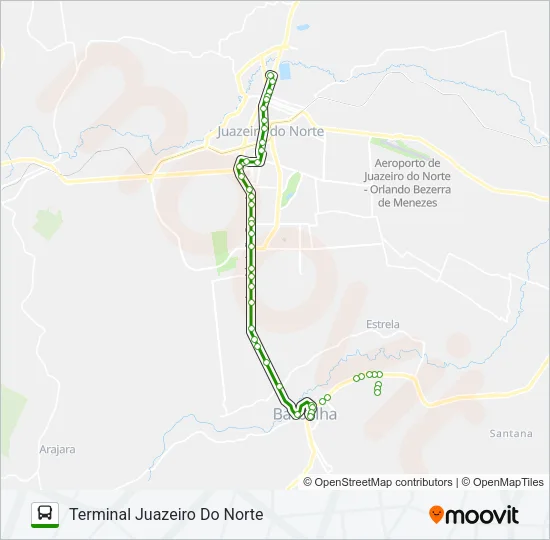 803 JUAZEIRO DO NORTE / BARBALHA Bus Line Map