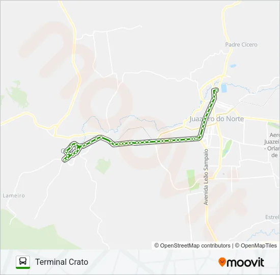 802 JUAZEIRO DO NORTE / CRATO / VIA URCA Bus Line Map
