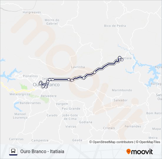 Mapa da linha 07 de ônibus