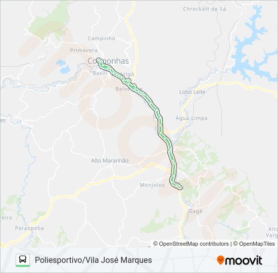 Mapa da linha 05 de ônibus