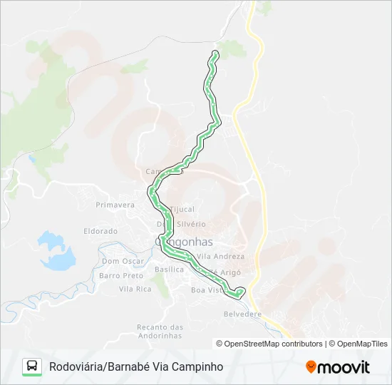 21 Bus Line Map