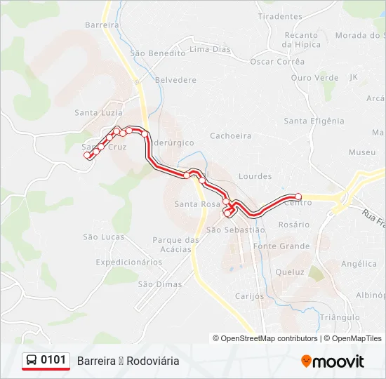 0101 Bus Line Map