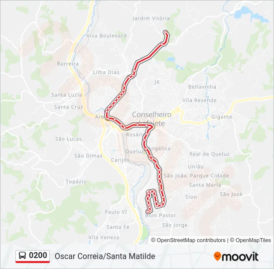 0200 Bus Line Map