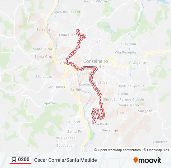 0200 Bus Line Map