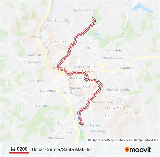 0200 Bus Line Map