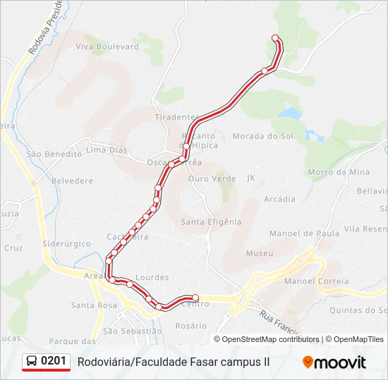 0201 Bus Line Map