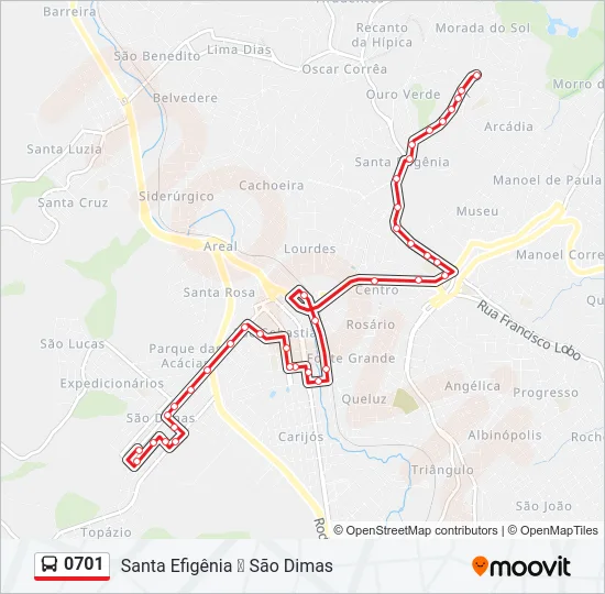 0701 Bus Line Map