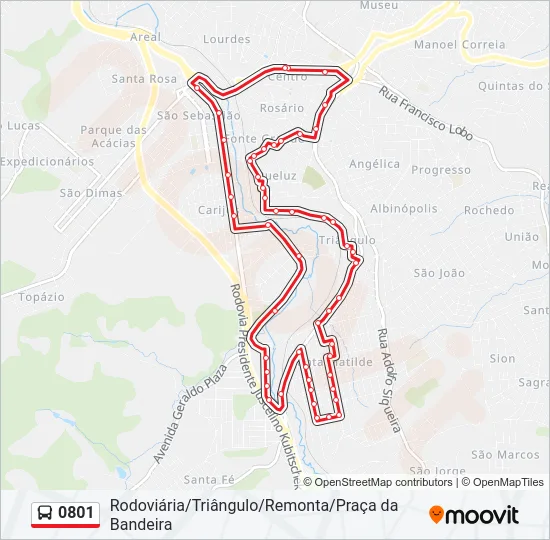 0801 Bus Line Map