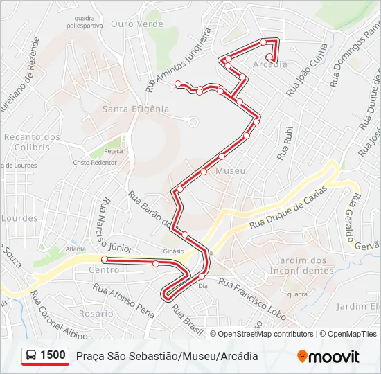 1500 Bus Line Map