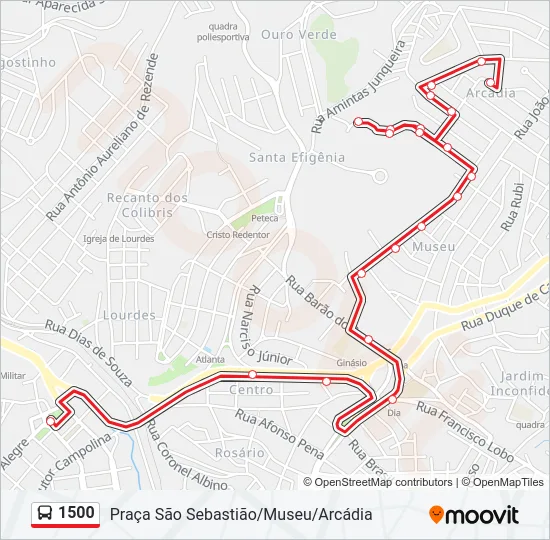 1500 Bus Line Map