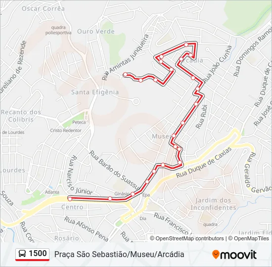 1500 Bus Line Map