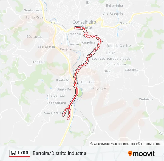 1700 Bus Line Map
