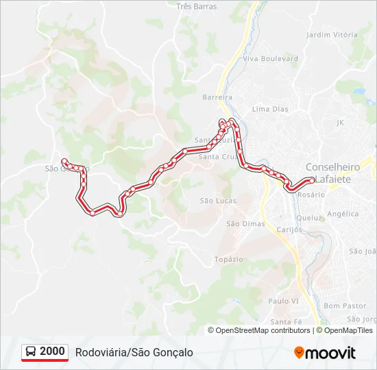2000 Bus Line Map