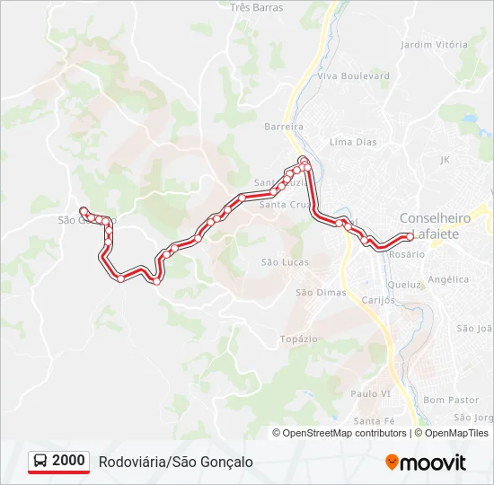 2000 Bus Line Map