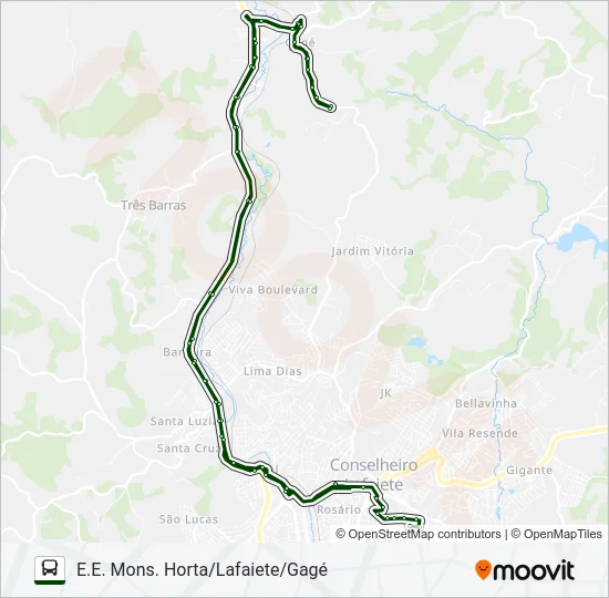 GAGÉ Bus Line Map