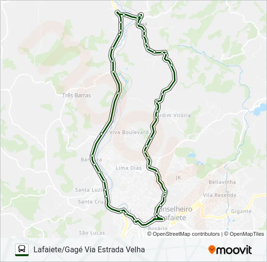 GAGÉ Bus Line Map