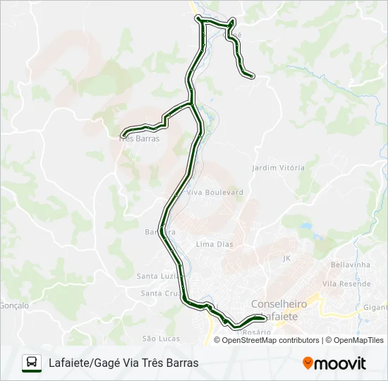 GAGÉ Bus Line Map