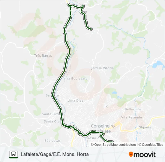 GAGÉ Bus Line Map