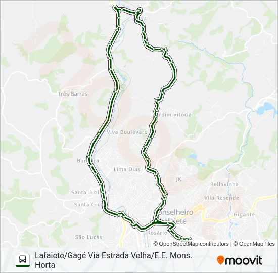 GAGÉ Bus Line Map