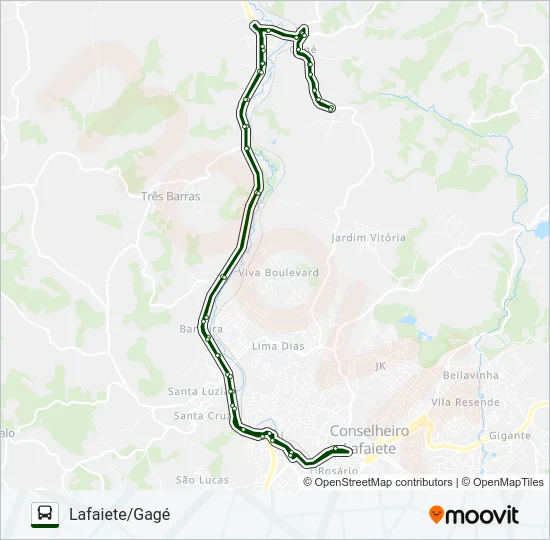GAGÉ Bus Line Map