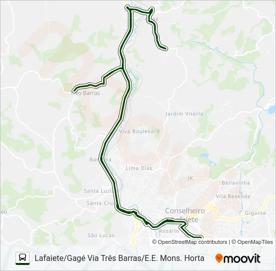 GAGÉ Bus Line Map
