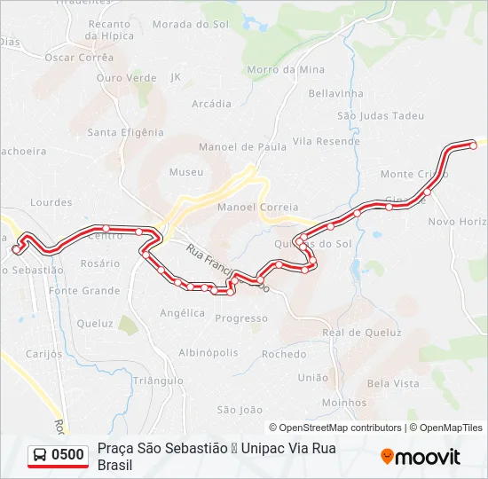 0500 Bus Line Map
