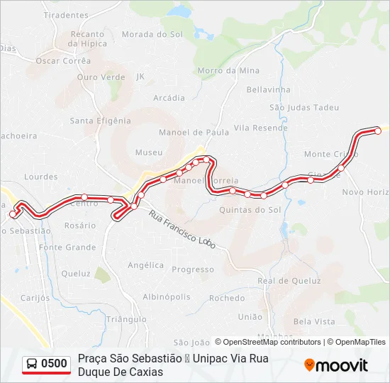 0500 Bus Line Map