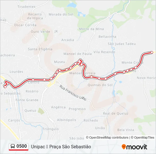 0500 Bus Line Map