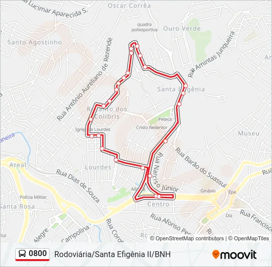 0800 Bus Line Map