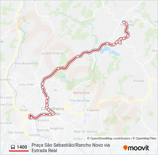 1400 Bus Line Map
