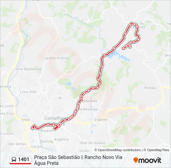 1401 Bus Line Map