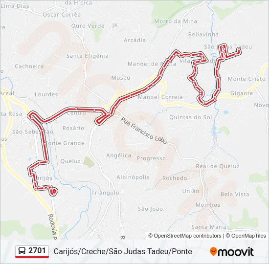 2701 Bus Line Map