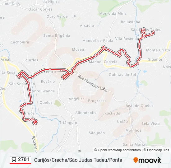 2701 Bus Line Map