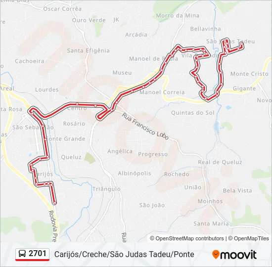 2701 Bus Line Map
