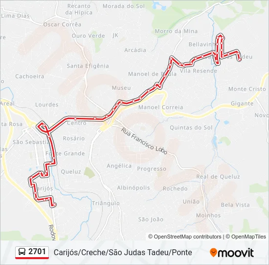 2701 Bus Line Map