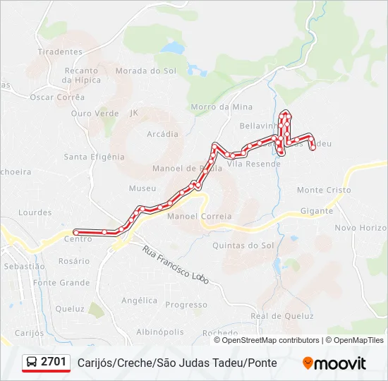 2701 Bus Line Map