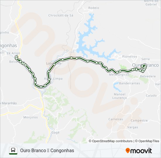 COMÉRCIO 3014 Bus Line Map