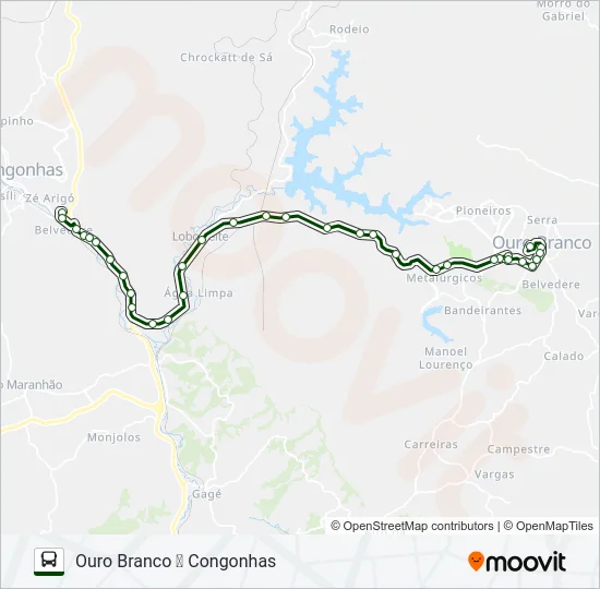 COMÉRCIO 3014 Bus Line Map