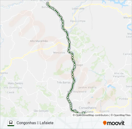 COMÉRCIO 3873 Bus Line Map
