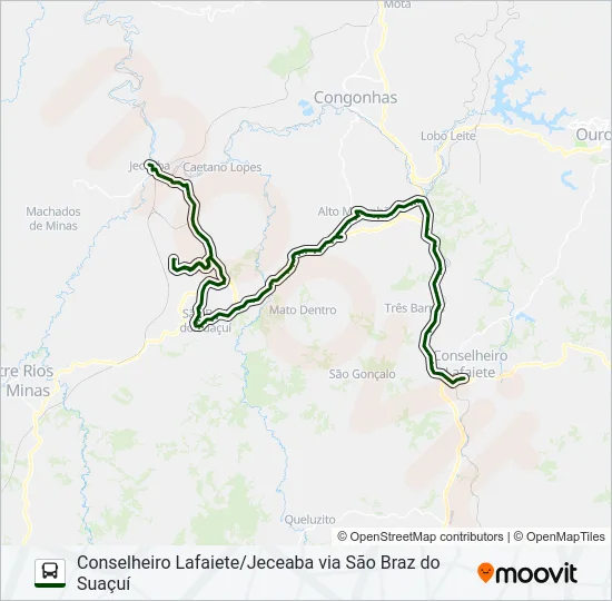 COMÉRCIO 3734A Bus Line Map