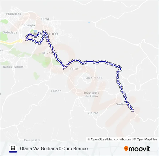 OLARIA Bus Line Map