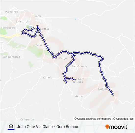 OLARIA Bus Line Map