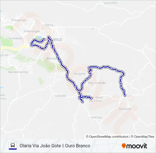 OLARIA Bus Line Map
