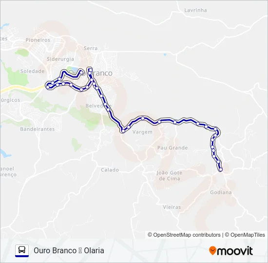OLARIA Bus Line Map