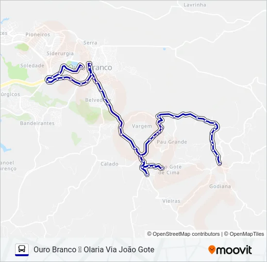 OLARIA Bus Line Map